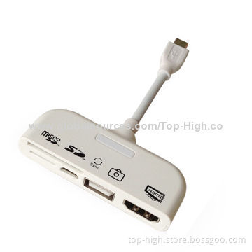 Micro USB card reader OTG MHL to HDMI cable for Android smartphones, Samsung, HTC, Sony
